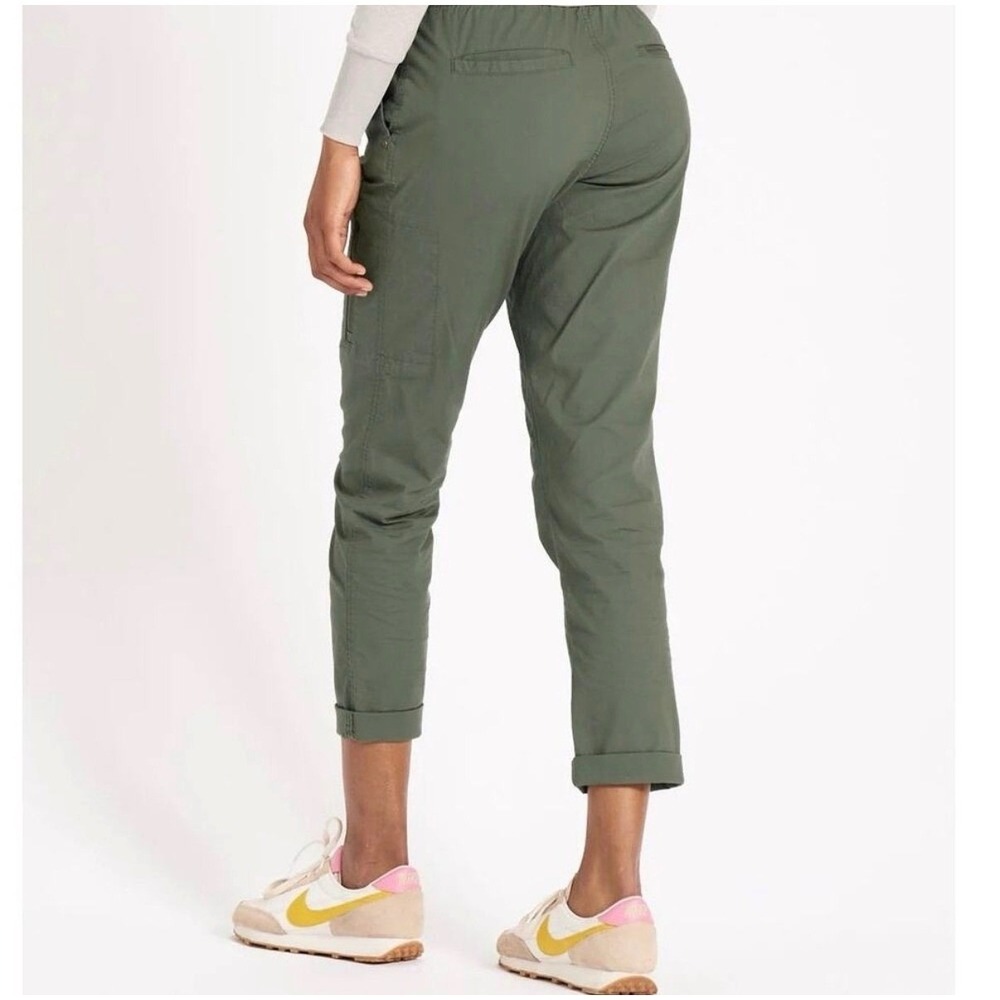 Vuori Ripstop Pants 98% Cotton Olive Green Jogger Hiking Athleisure Active L - Picture 3 of 6